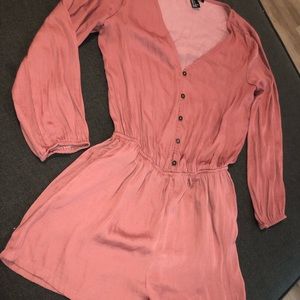 pink short romper